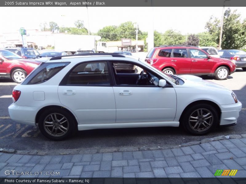 Aspen White / Black 2005 Subaru Impreza WRX Wagon