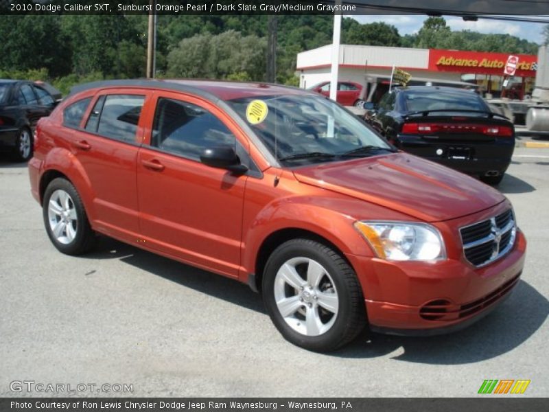 Sunburst Orange Pearl / Dark Slate Gray/Medium Graystone 2010 Dodge Caliber SXT