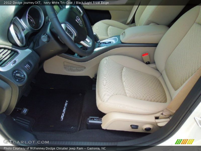 Ivory White Tri-Coat / Black/Light Frost Beige 2012 Dodge Journey SXT