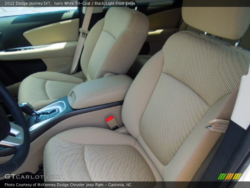 Ivory White Tri-Coat / Black/Light Frost Beige 2012 Dodge Journey SXT