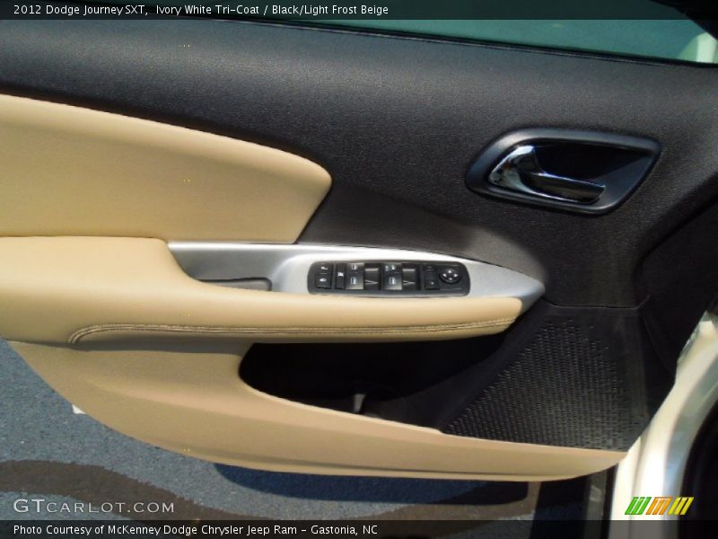 Ivory White Tri-Coat / Black/Light Frost Beige 2012 Dodge Journey SXT