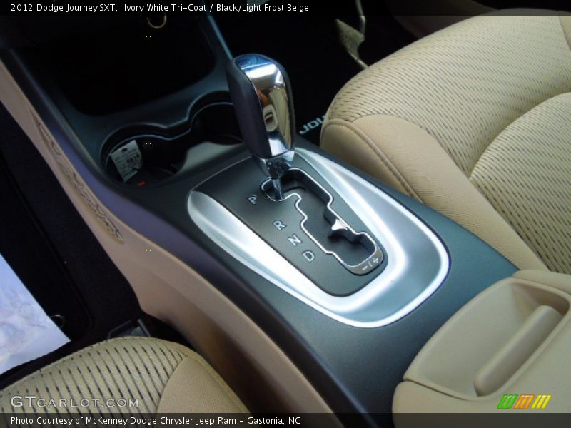 Ivory White Tri-Coat / Black/Light Frost Beige 2012 Dodge Journey SXT