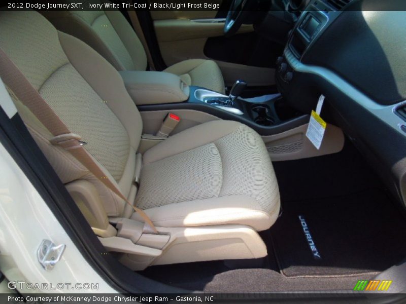 Ivory White Tri-Coat / Black/Light Frost Beige 2012 Dodge Journey SXT