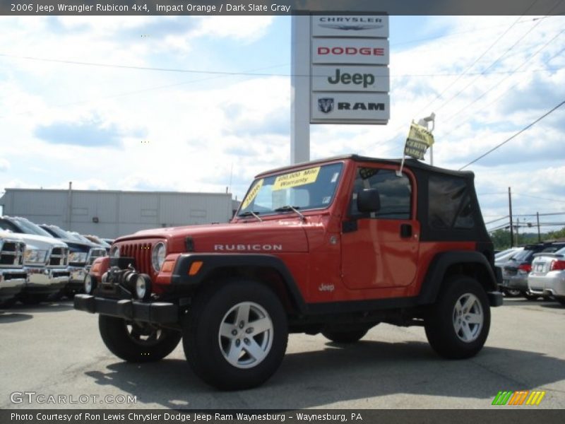 Impact Orange / Dark Slate Gray 2006 Jeep Wrangler Rubicon 4x4