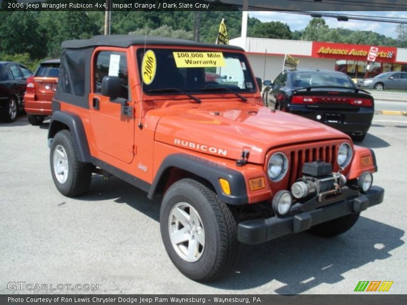 Impact Orange / Dark Slate Gray 2006 Jeep Wrangler Rubicon 4x4