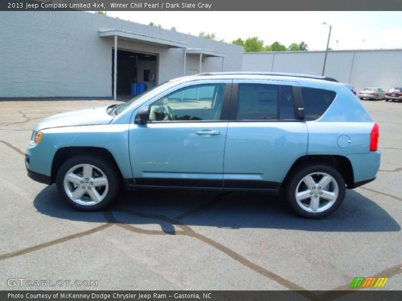 Winter Chill Pearl / Dark Slate Gray 2013 Jeep Compass Limited 4x4