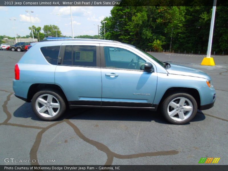 Winter Chill Pearl / Dark Slate Gray 2013 Jeep Compass Limited 4x4