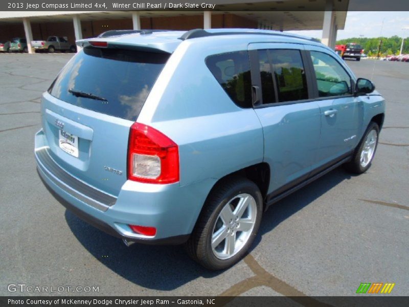 Winter Chill Pearl / Dark Slate Gray 2013 Jeep Compass Limited 4x4