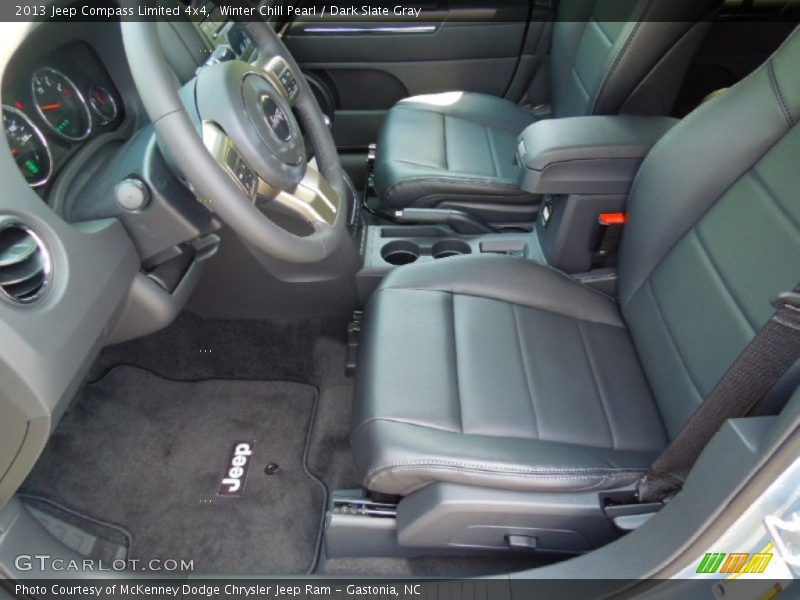 Winter Chill Pearl / Dark Slate Gray 2013 Jeep Compass Limited 4x4