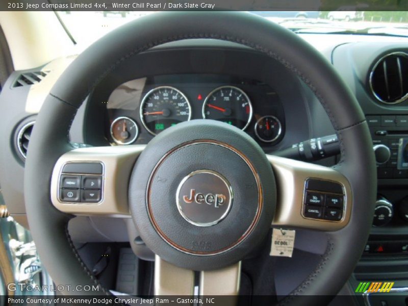 Winter Chill Pearl / Dark Slate Gray 2013 Jeep Compass Limited 4x4