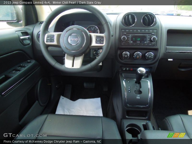 Winter Chill Pearl / Dark Slate Gray 2013 Jeep Compass Limited 4x4