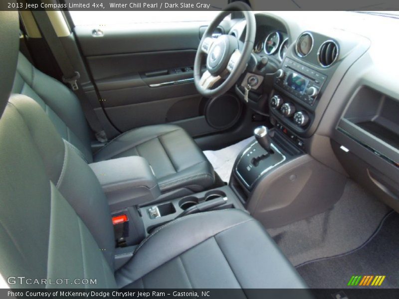 Winter Chill Pearl / Dark Slate Gray 2013 Jeep Compass Limited 4x4