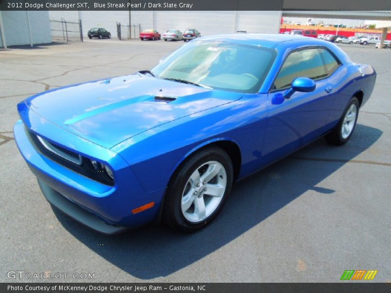 Blue Streak Pearl / Dark Slate Gray 2012 Dodge Challenger SXT