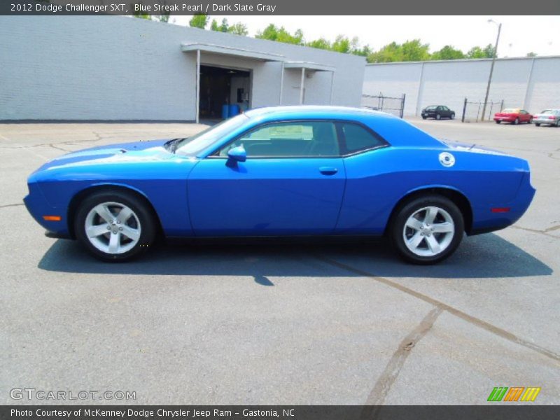 Blue Streak Pearl / Dark Slate Gray 2012 Dodge Challenger SXT