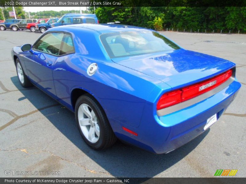 Blue Streak Pearl / Dark Slate Gray 2012 Dodge Challenger SXT