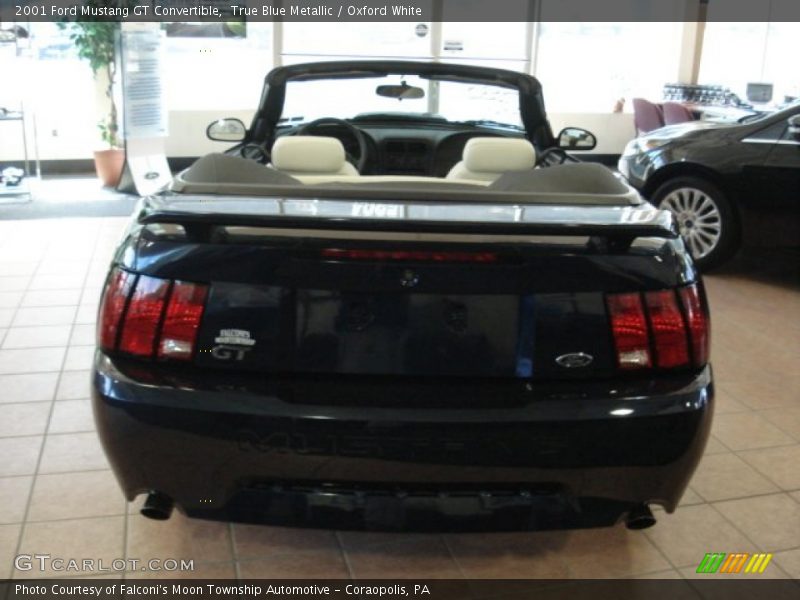True Blue Metallic / Oxford White 2001 Ford Mustang GT Convertible