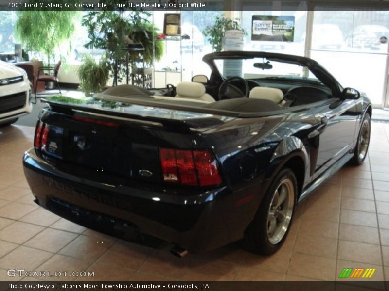 True Blue Metallic / Oxford White 2001 Ford Mustang GT Convertible