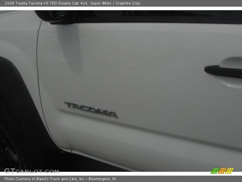 Super White / Graphite Gray 2008 Toyota Tacoma V6 TRD Double Cab 4x4