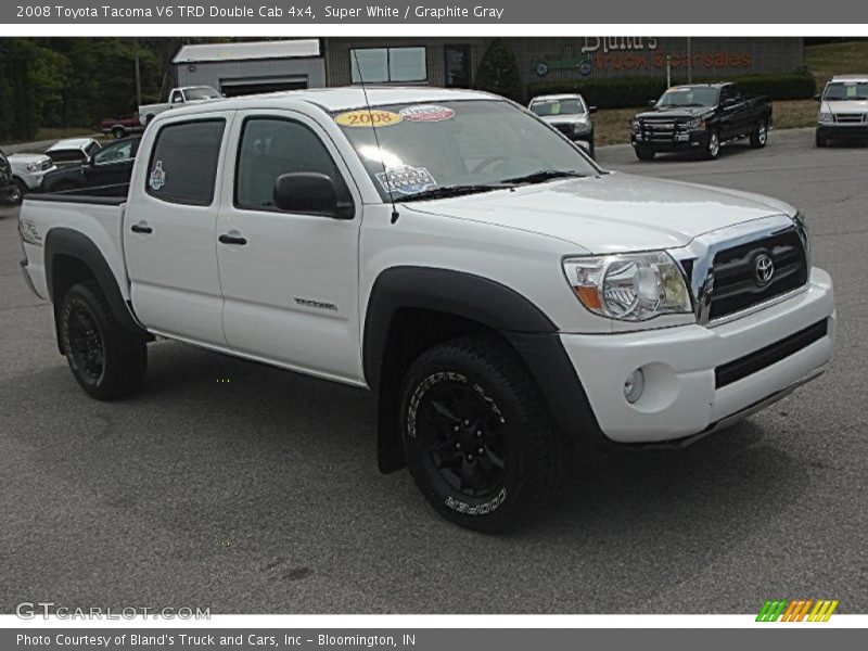 Super White / Graphite Gray 2008 Toyota Tacoma V6 TRD Double Cab 4x4