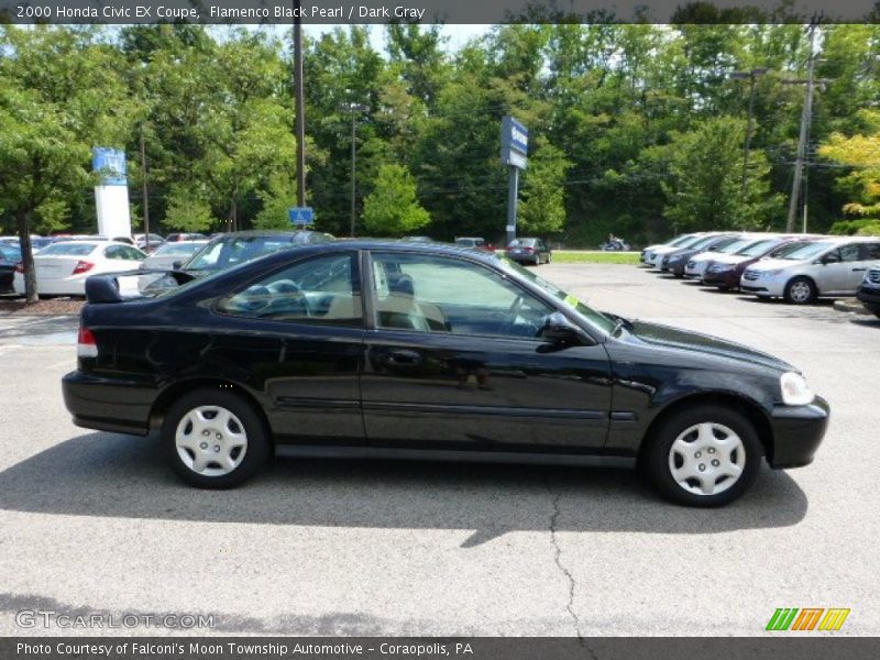 Flamenco Black Pearl / Dark Gray 2000 Honda Civic EX Coupe