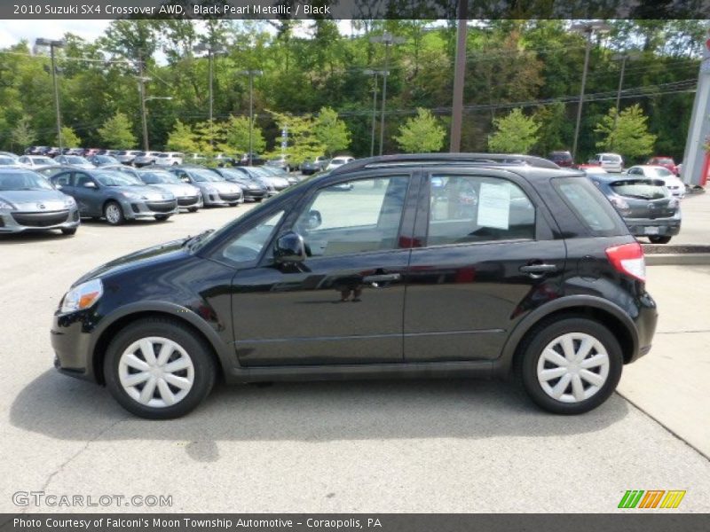 Black Pearl Metallic / Black 2010 Suzuki SX4 Crossover AWD