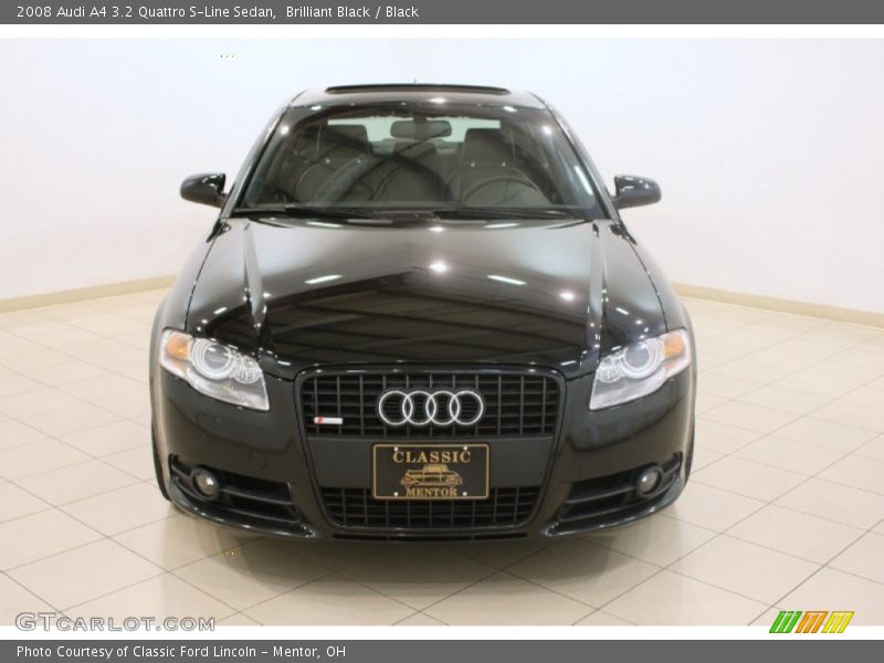 Brilliant Black / Black 2008 Audi A4 3.2 Quattro S-Line Sedan