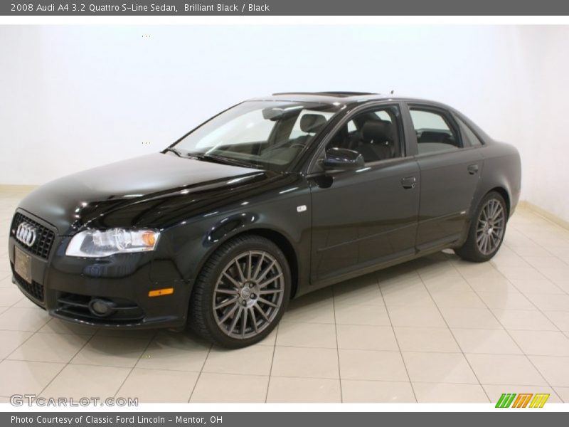 Brilliant Black / Black 2008 Audi A4 3.2 Quattro S-Line Sedan