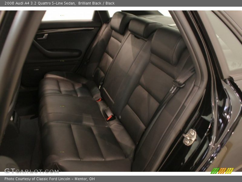Rear Seat of 2008 A4 3.2 Quattro S-Line Sedan