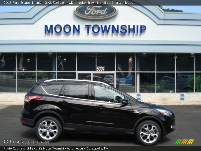 Kodiak Brown Metallic / Charcoal Black 2013 Ford Escape Titanium 2.0L EcoBoost 4WD
