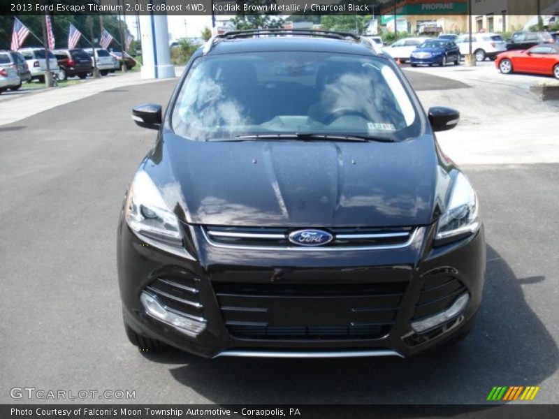 Kodiak Brown Metallic / Charcoal Black 2013 Ford Escape Titanium 2.0L EcoBoost 4WD
