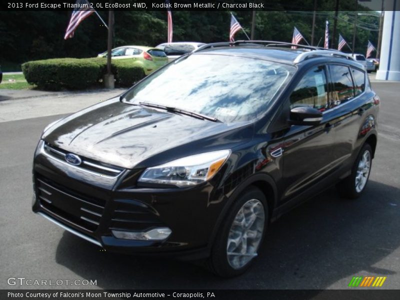 Kodiak Brown Metallic / Charcoal Black 2013 Ford Escape Titanium 2.0L EcoBoost 4WD