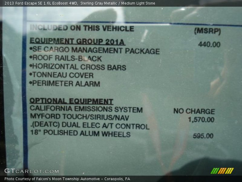 Sterling Gray Metallic / Medium Light Stone 2013 Ford Escape SE 1.6L EcoBoost 4WD