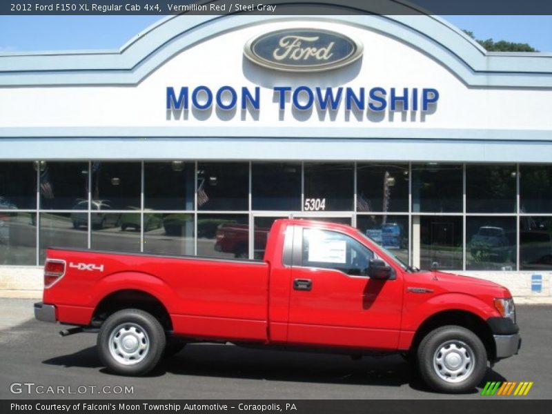 Vermillion Red / Steel Gray 2012 Ford F150 XL Regular Cab 4x4