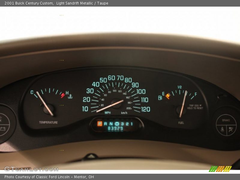 Light Sandrift Metallic / Taupe 2001 Buick Century Custom