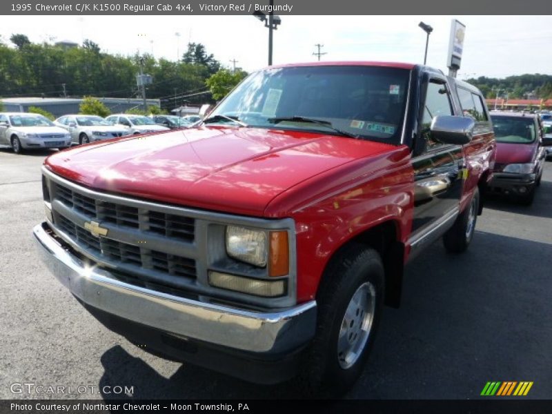 Victory Red / Burgundy 1995 Chevrolet C/K K1500 Regular Cab 4x4