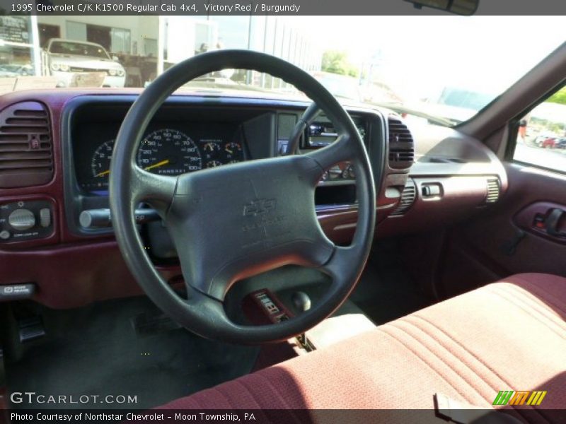 Victory Red / Burgundy 1995 Chevrolet C/K K1500 Regular Cab 4x4
