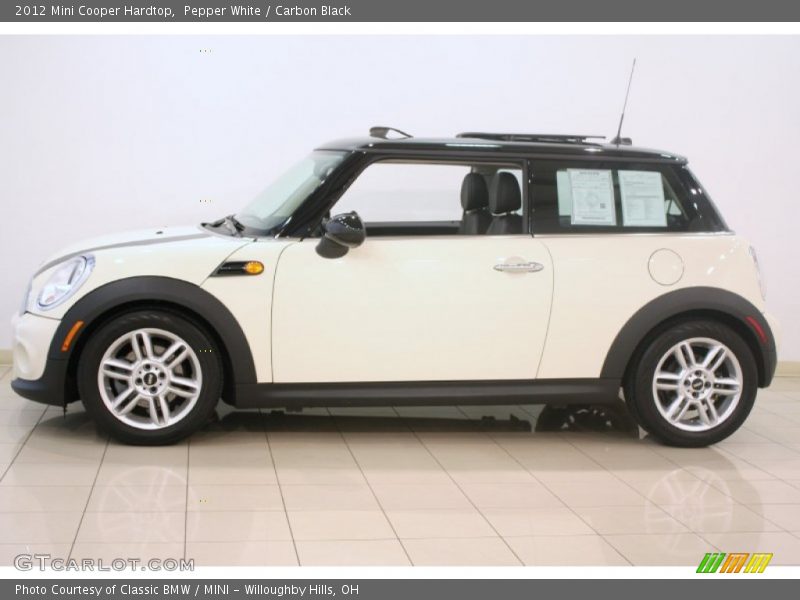 Pepper White / Carbon Black 2012 Mini Cooper Hardtop