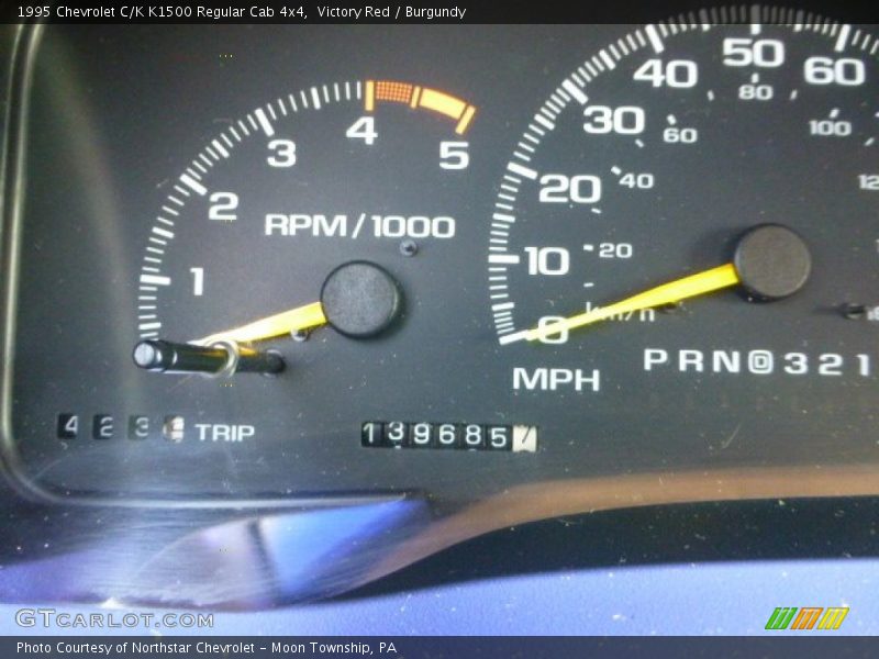 Victory Red / Burgundy 1995 Chevrolet C/K K1500 Regular Cab 4x4