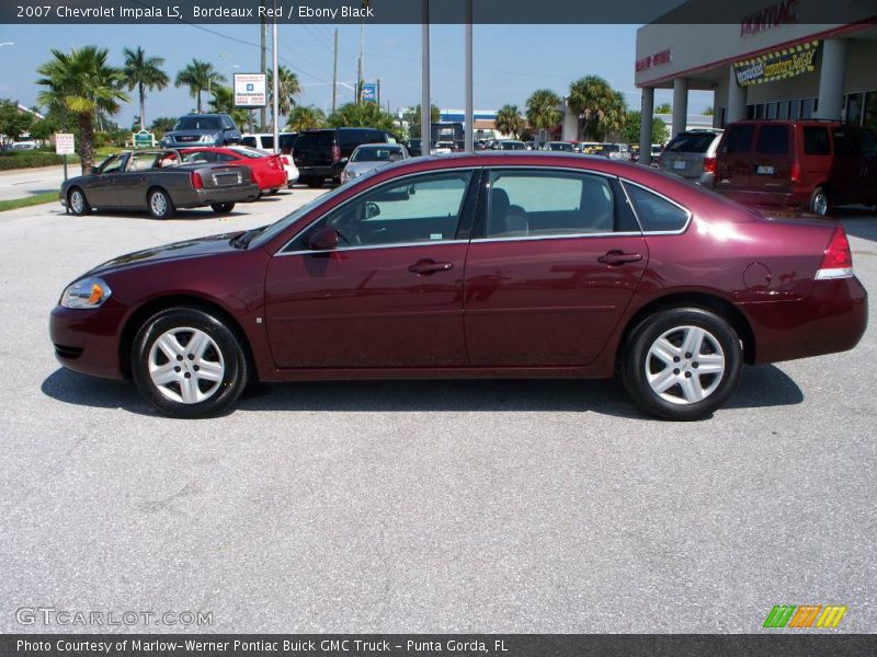 Bordeaux Red / Ebony Black 2007 Chevrolet Impala LS