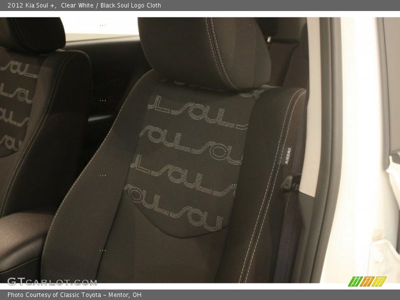 Clear White / Black Soul Logo Cloth 2012 Kia Soul +