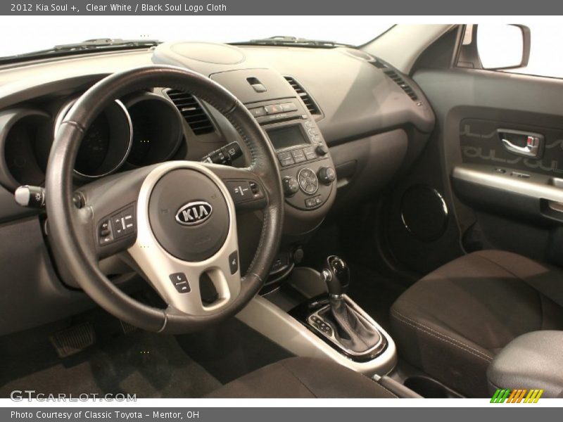 Clear White / Black Soul Logo Cloth 2012 Kia Soul +