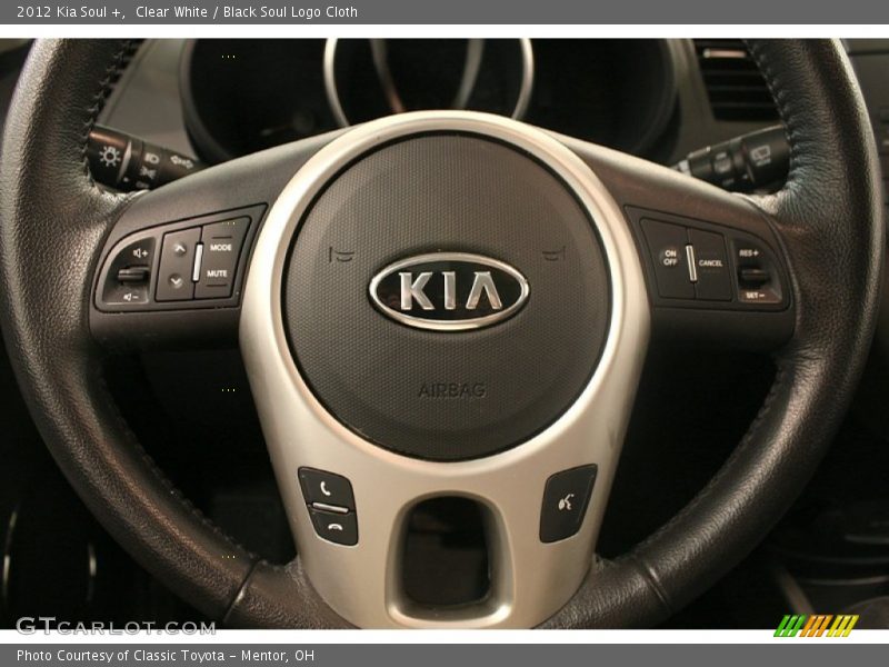 Clear White / Black Soul Logo Cloth 2012 Kia Soul +