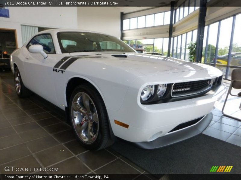 Bright White / Dark Slate Gray 2011 Dodge Challenger R/T Plus