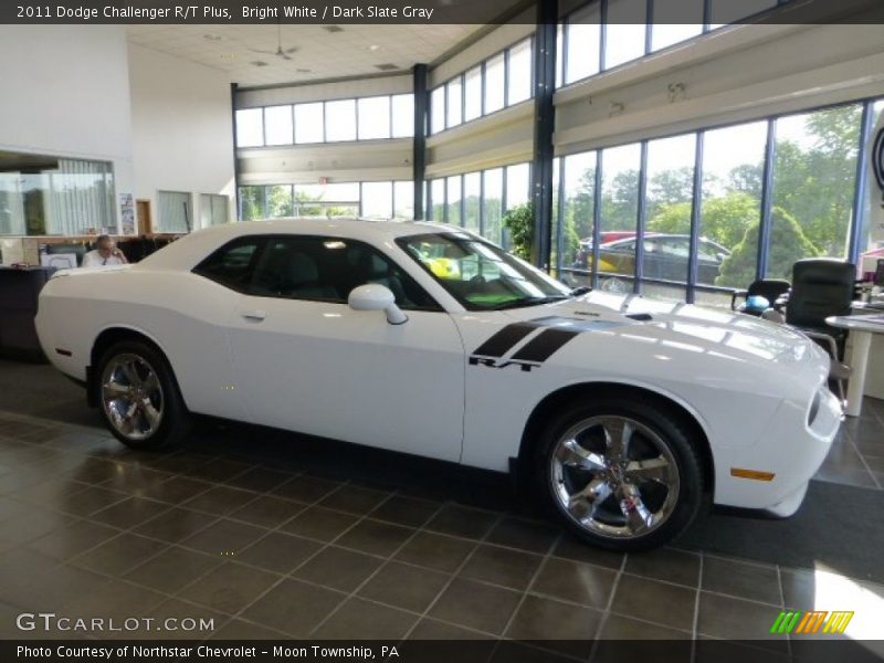 Bright White / Dark Slate Gray 2011 Dodge Challenger R/T Plus