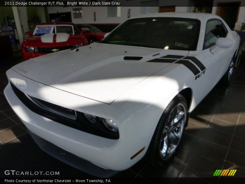 Bright White / Dark Slate Gray 2011 Dodge Challenger R/T Plus