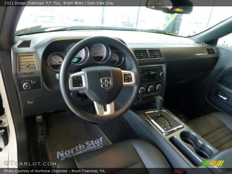 Bright White / Dark Slate Gray 2011 Dodge Challenger R/T Plus