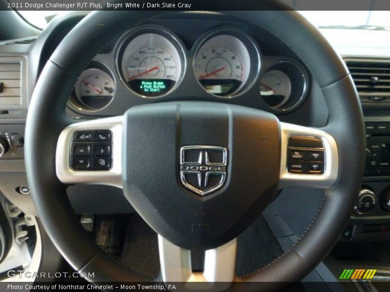 Bright White / Dark Slate Gray 2011 Dodge Challenger R/T Plus