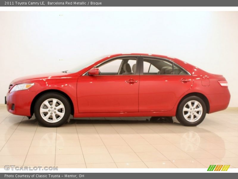 Barcelona Red Metallic / Bisque 2011 Toyota Camry LE