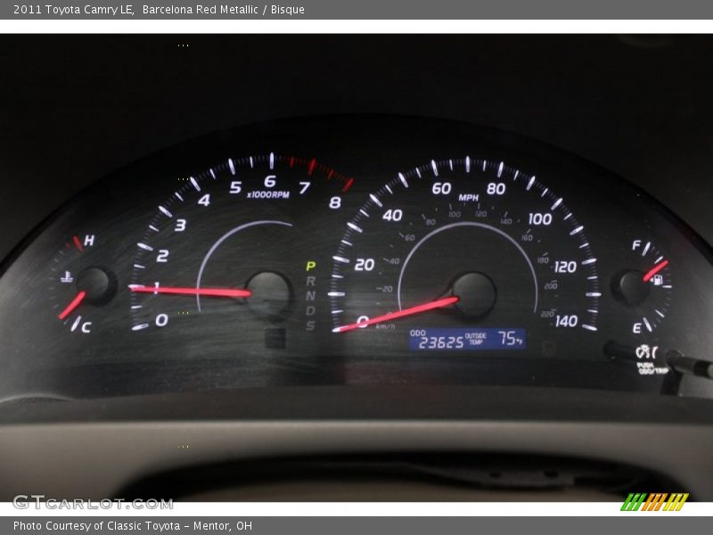 Barcelona Red Metallic / Bisque 2011 Toyota Camry LE