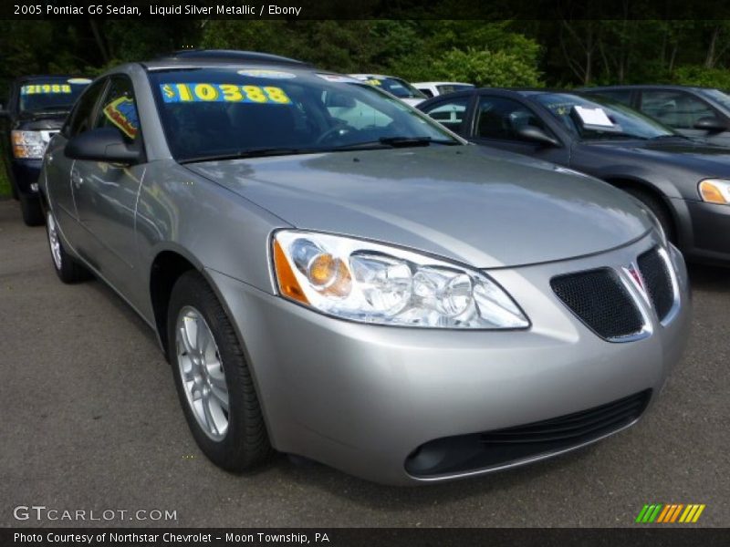 Liquid Silver Metallic / Ebony 2005 Pontiac G6 Sedan